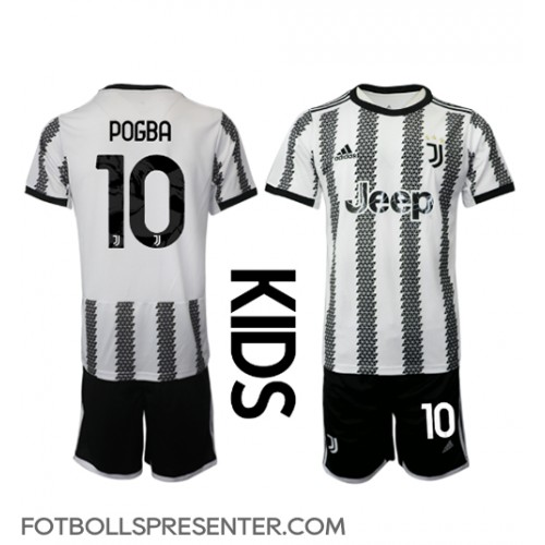 Juventus Paul Pogba #10 Hemmatröja Barn 2022-23 Kortärmad (+ korta byxor)
